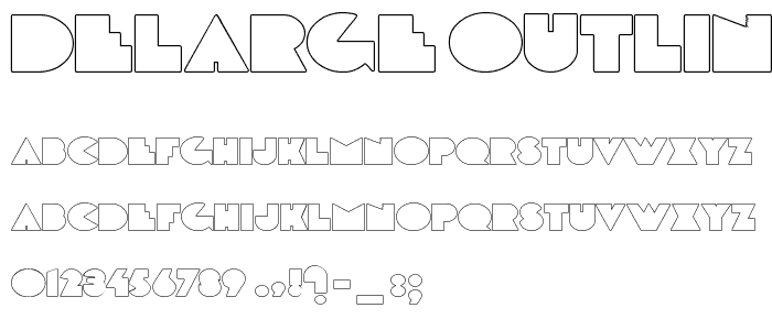 DeLarge Outline font
